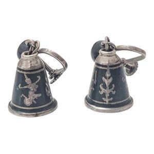 Siam Sterling Sliver Goddess‎ Mekkala Of Lightning Dangle Bells Dancer Vintage